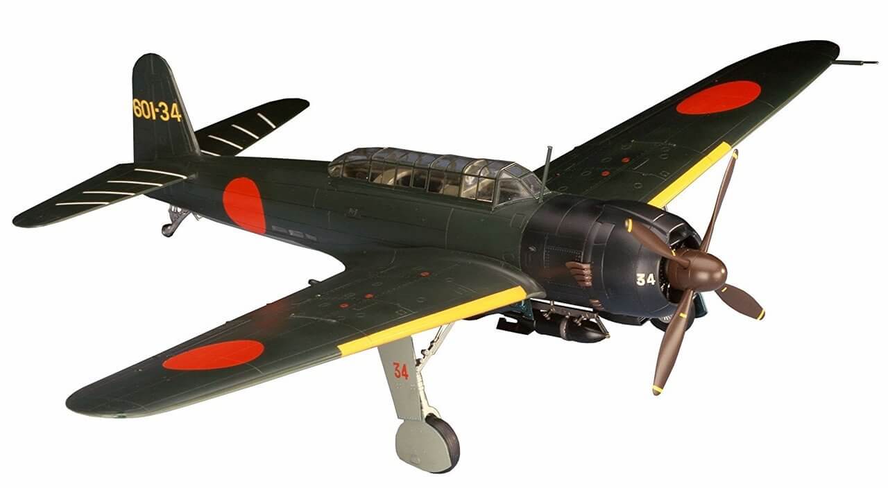 Assembled Hasegawa model of JT62 carrier-based Heavenly Mountain attack aircraft. 