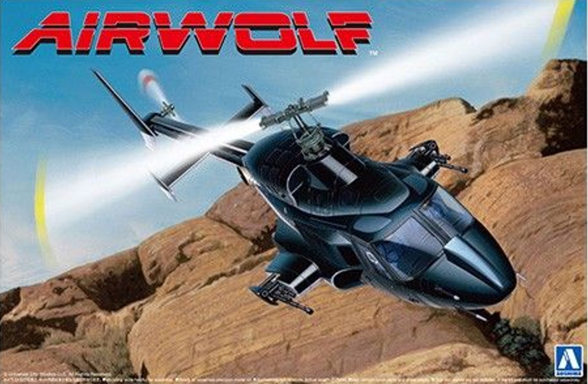 Aoshima Airwolf limited edition helicopter plastic military model kit
