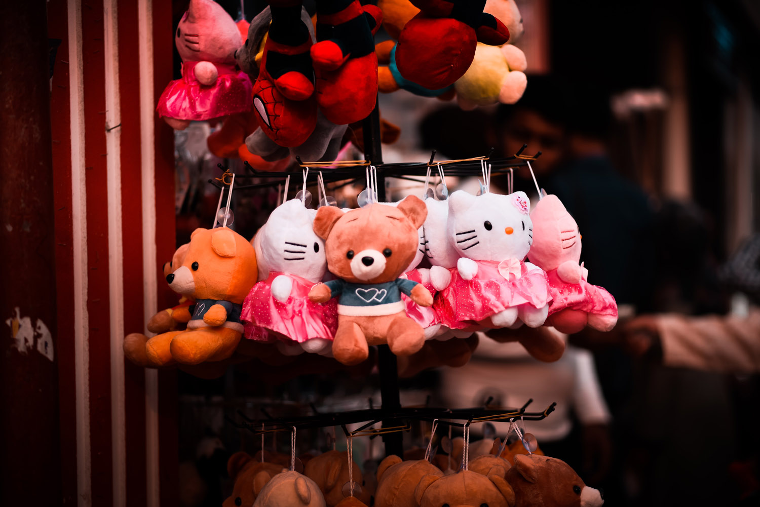 Bear and Sanrio plushies