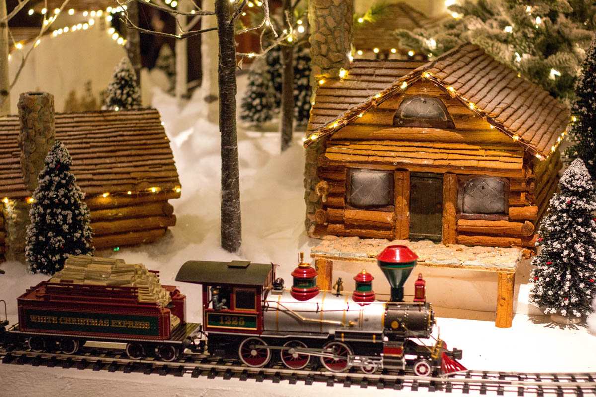 Christmas train model set