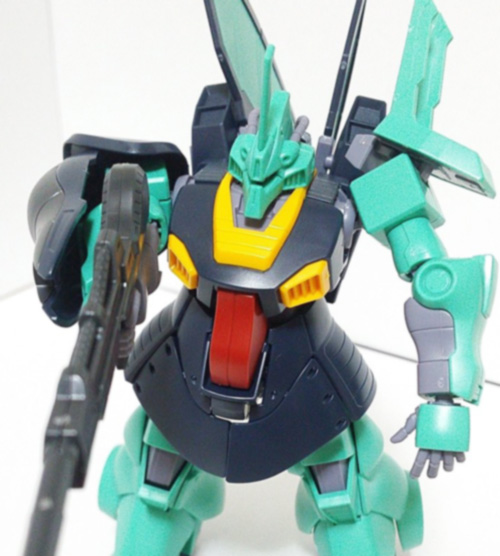 A completed Mobile Suit Zeta Gundam model kit 