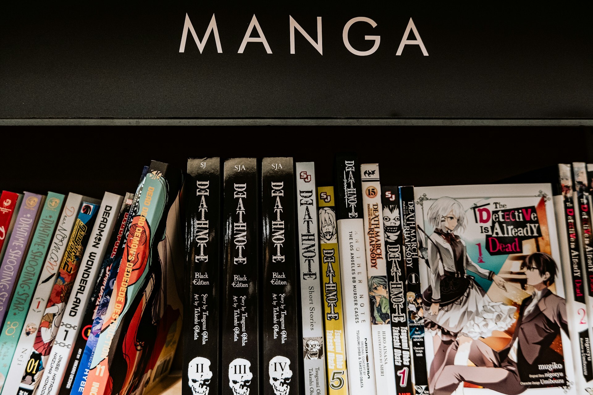 Manga on a shelf