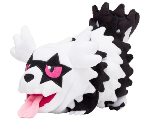 A new Pokemon plush doll of Galarian Zigzagoon from Pokemon Sword and Shield