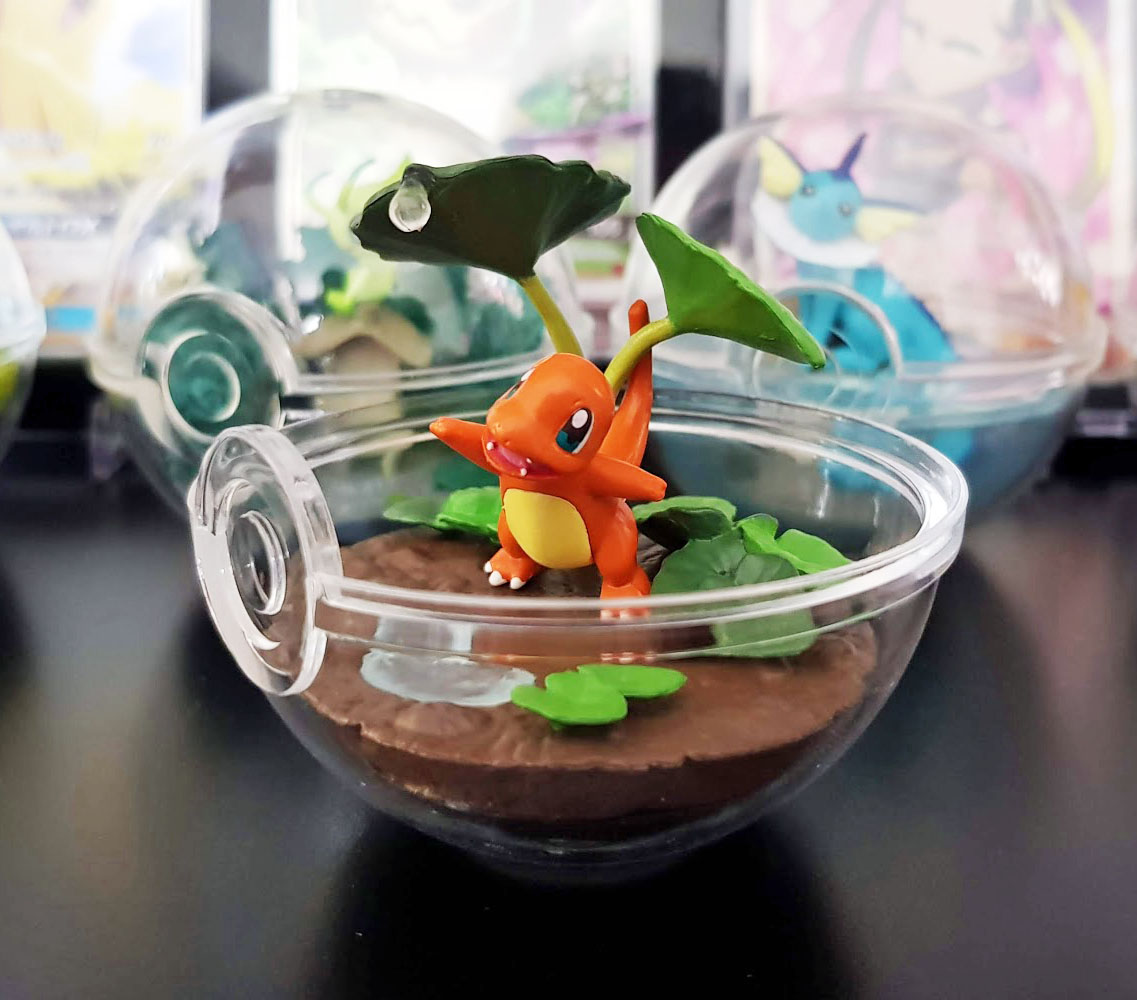 One of six Pokéball toys from the Pokémon Terrarium Collection 3 