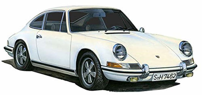 White sports car model car kit. 